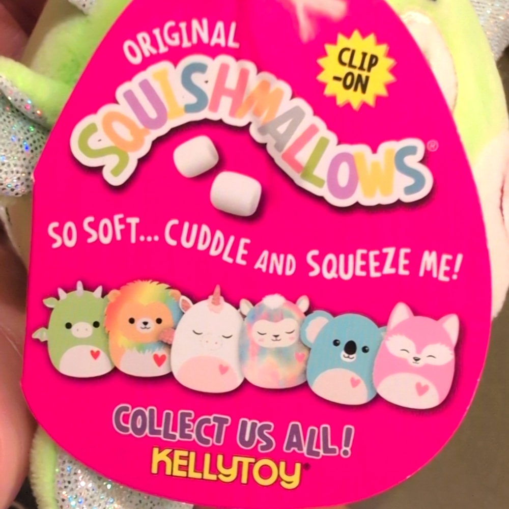 🆕 NWT - Squishmallows Desmund the Dragon Clip-On | Kellytoy Plush Keychain - Picture 5 of 8